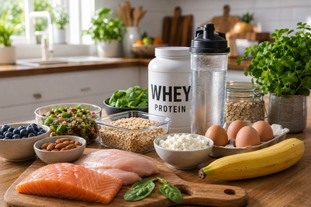 Healthy home kitchen focused on recovery nutrition