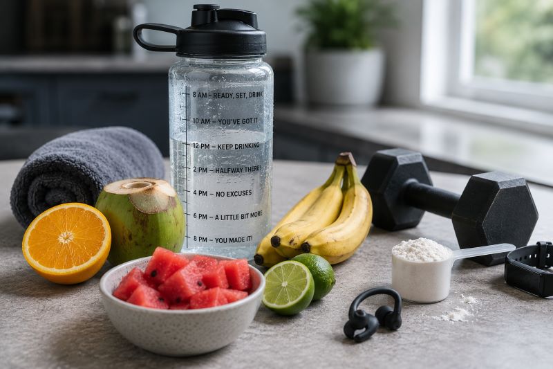 Hydration and electrolyte foods for exercise recovery