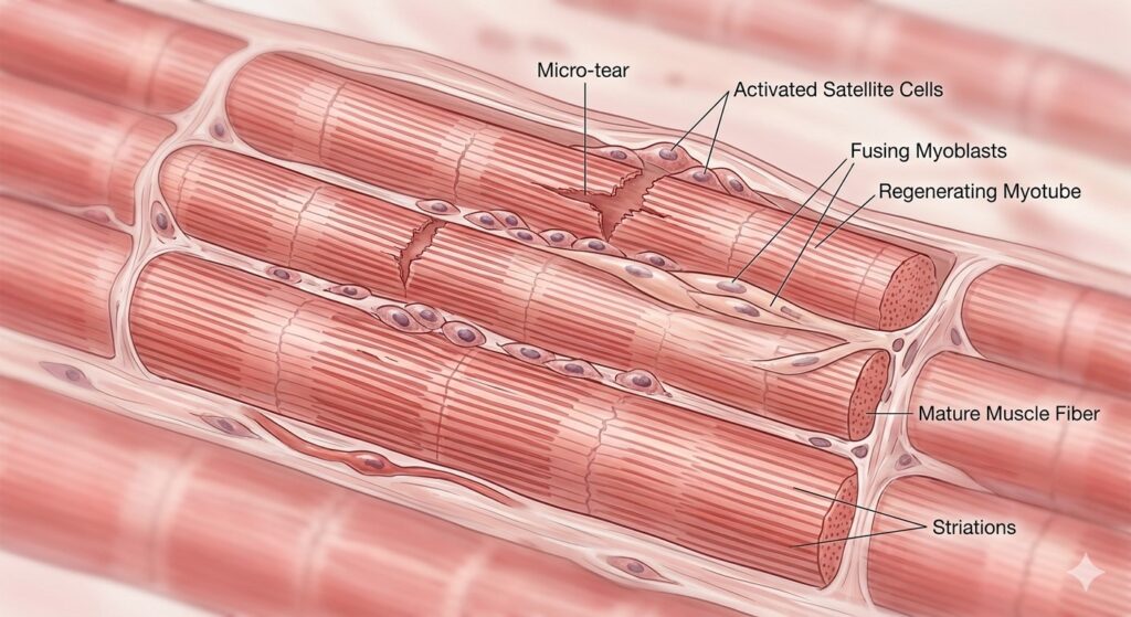 Muscle repair during sleep
