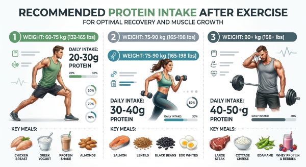 Protein after workout recommendations based on body weight for muscle recovery
