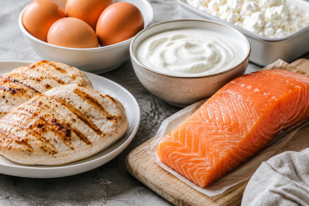 Protein-rich foods for muscle recovery.