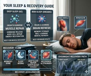 Sleep and muscle recovery stages explained