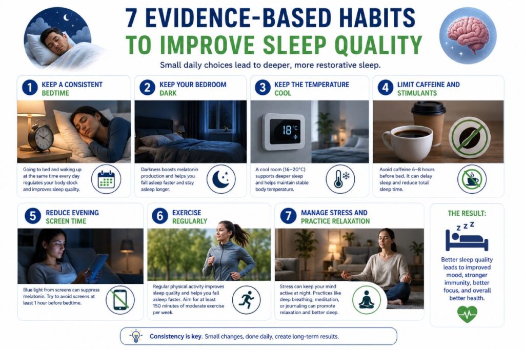 Healthy habits that improve deep sleep muscle recovery