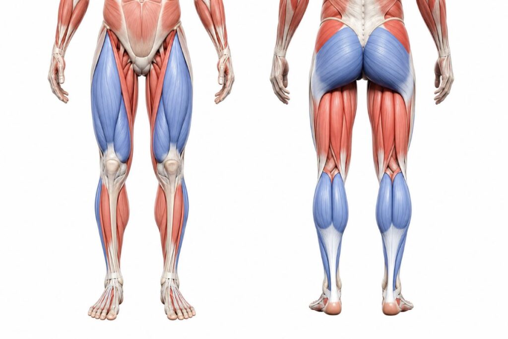 Major leg muscles involved in muscle recovery after exercise