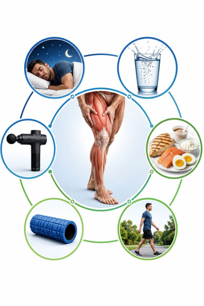 Evidence-based recovery methods for sore leg muscles after exercise