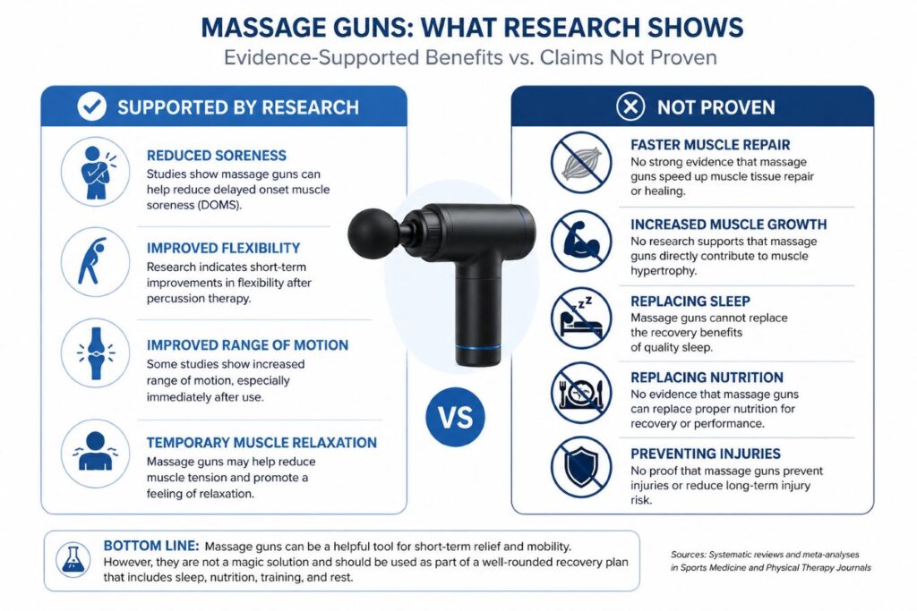 Evidence-based benefits and limitations of massage guns for recovery